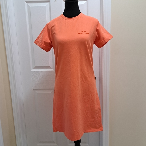 ❤ Lazypants T-Shirt Dress Orange Women's Various Sizes Cotton Blend Short Sleeve - Picture 5 of 10